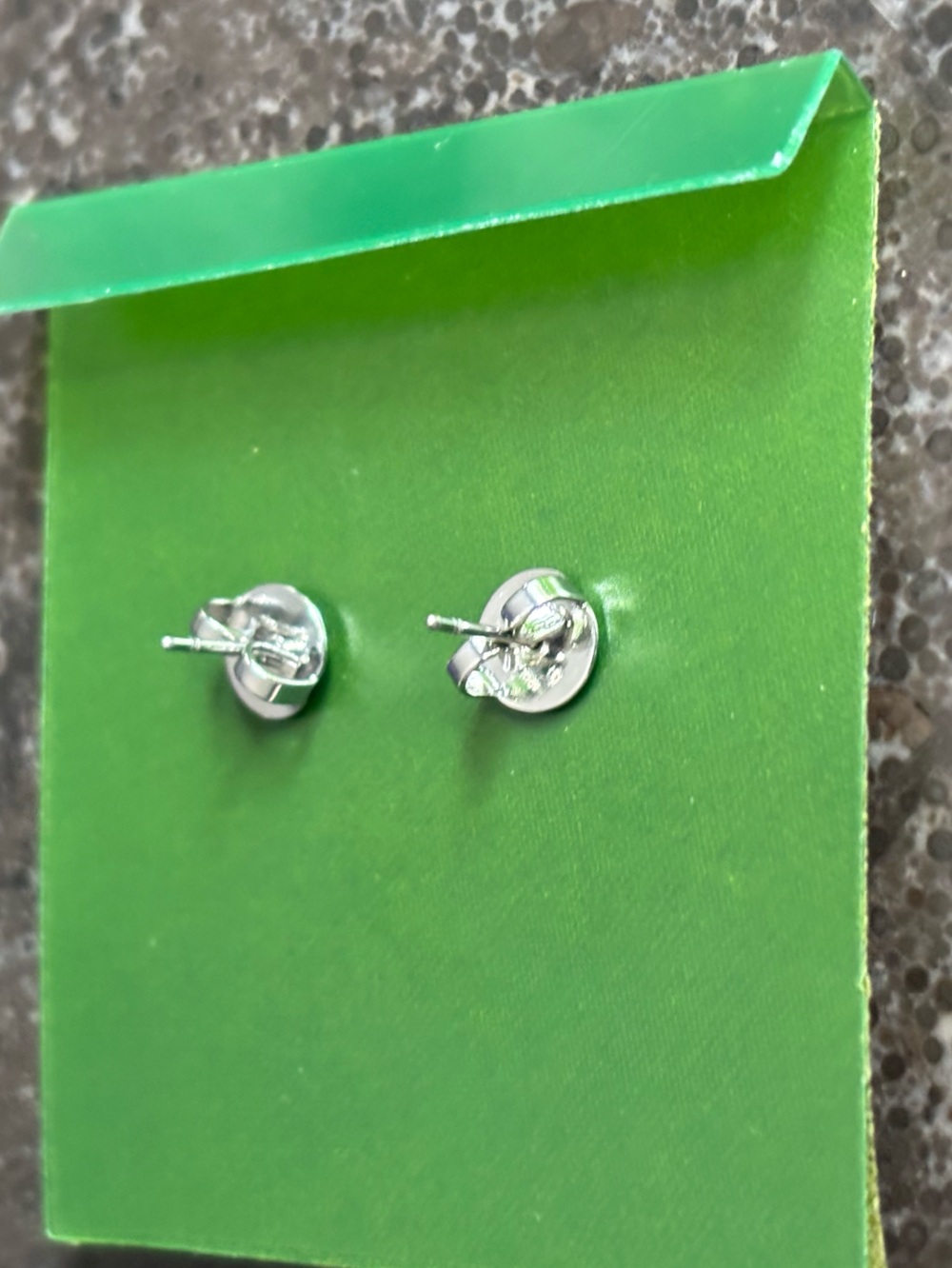 TORY BURCH SILVER BRITTEN DOUBLE LOGO LINEAR EARRINGS - Picture 4 of 6